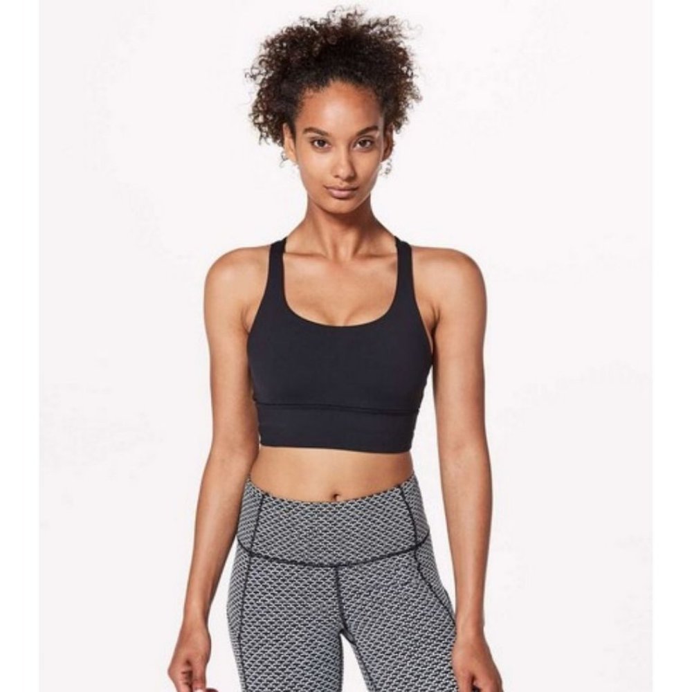Lululemon Energy Bra Long Line Black Size 4 Luxtreme